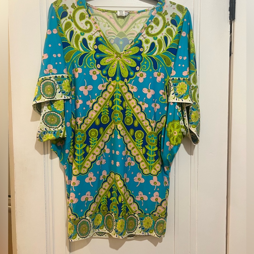 Free shipping Trina Turk swim cover- swimsuit material!